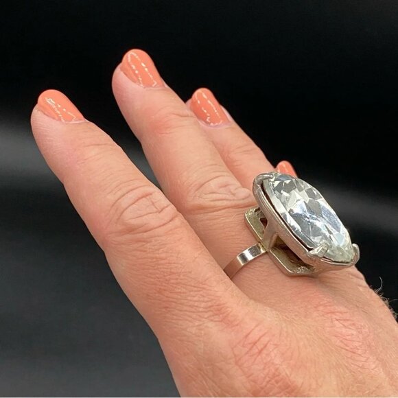 Rare! Art Deco Cocktail Ring - Picture 15 of 16